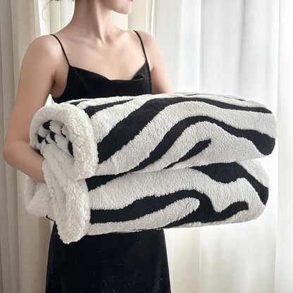 Decorbites™ Leopard-Muster-Doppellagige Woll-Decke – Unwiderstehlich Weich & Warm
