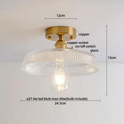 DecorBites™ Crystal Glass LED Ceiling Lamp Modern Luxury Interior Lighting Fixture
