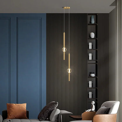 DecorBites™ Crystal LED Chandelier for Nordic Bedroom, Living Room & TV Background Wall.