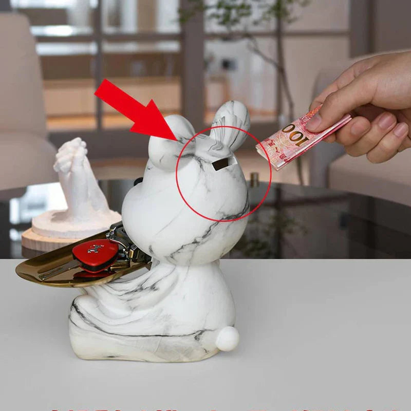 Decorbites™ Graffiti-Bären-Figur | Moderne Wohnraum-Dekorationsstatue | Schlüsselablage-Regal-Skulptur