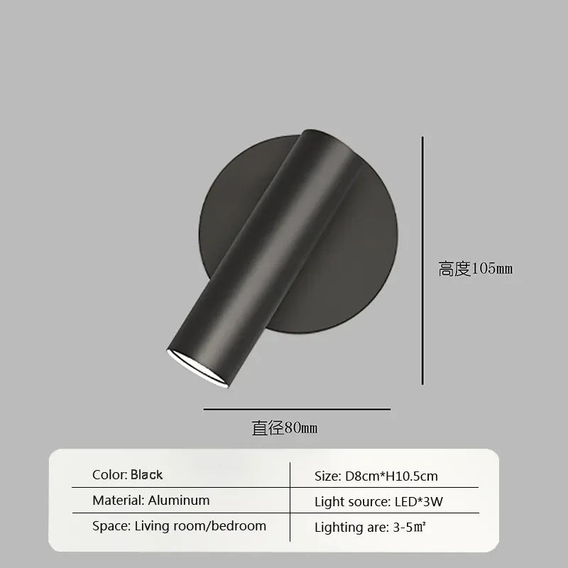 Gold Rotatable Aluminum Wall Lamp 2-Head