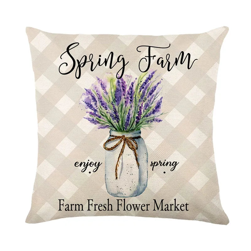 Lavender Linen Pillowcase