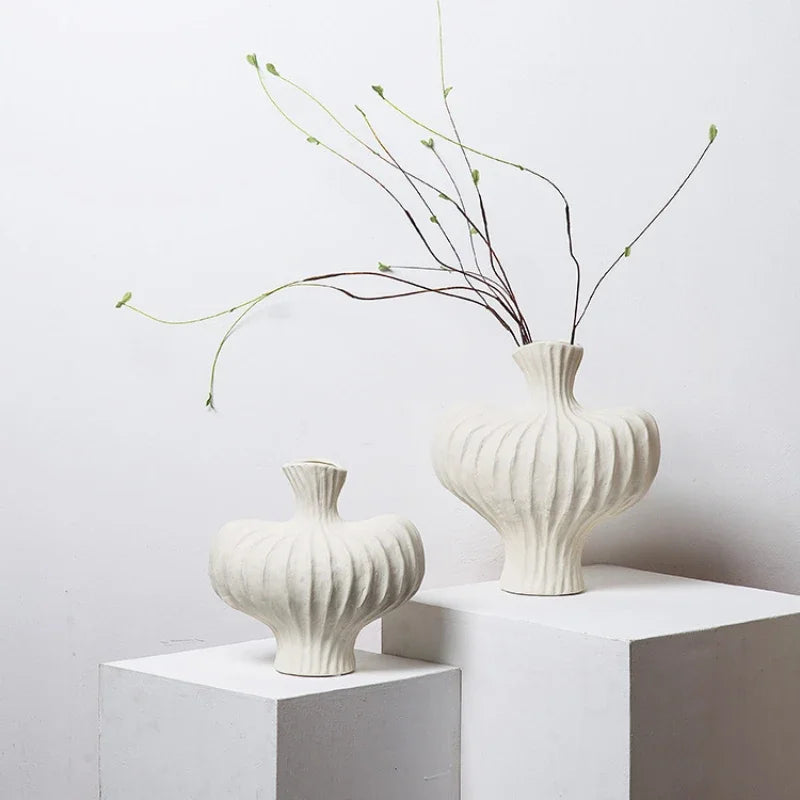Decorbites™ Fringe Heterophore Vase - Handgefertigte Porzellan-Floralarrangement-Dekoration