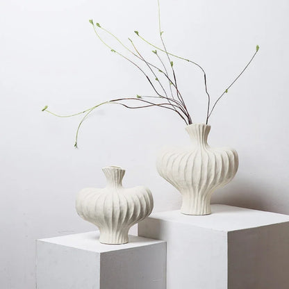 Decorbites™ Fringe Heterophore Vase - Handgefertigte Porzellan-Floralarrangement-Dekoration