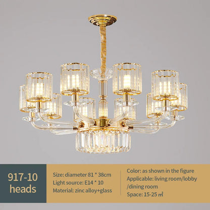Decorbites™ Kristallglas-Hängeleuchte: Modernes europäisches Luxus für Wohnzimmer, Esszimmer, Schlafzimmer