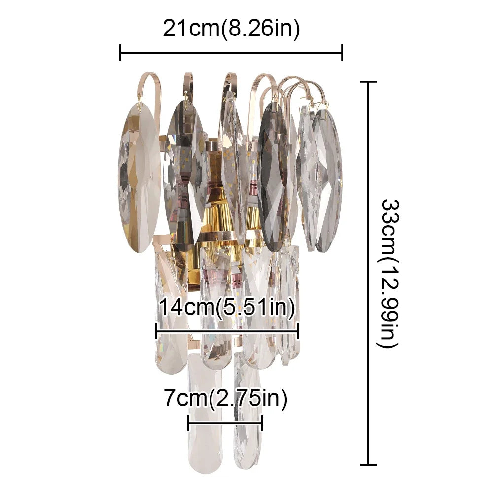 DecorBites™ Crystal LED Wall Light Modern Indoor Lighting for Living Room & Aisle