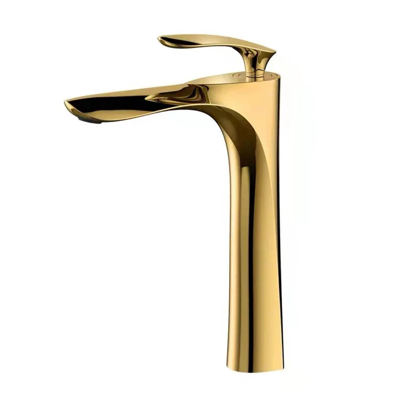 Golden Waterfall Basin Faucet