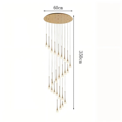 Modern Crystal Pendant Light With Adjustable Height