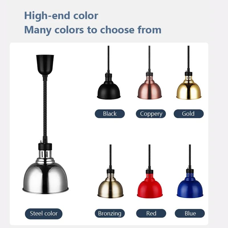 DecorBites™ Industrial Electric Heat Lamp for Food Heating Chandeliers