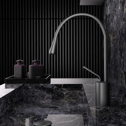Brushed Gold Bathroom Faucet Brass