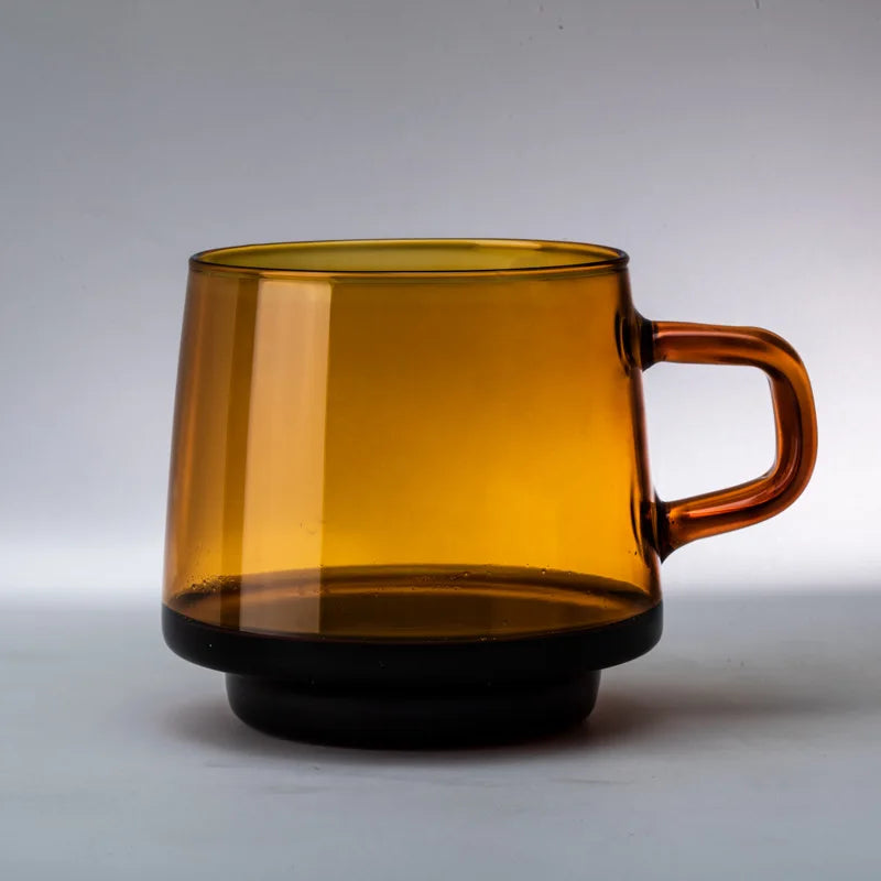 Decorbites™ 350ml Glas-Kaffeetasse Teetasse Saftbecher Hitzebeständig Langlebig Hochwertiges Borosilikatglas