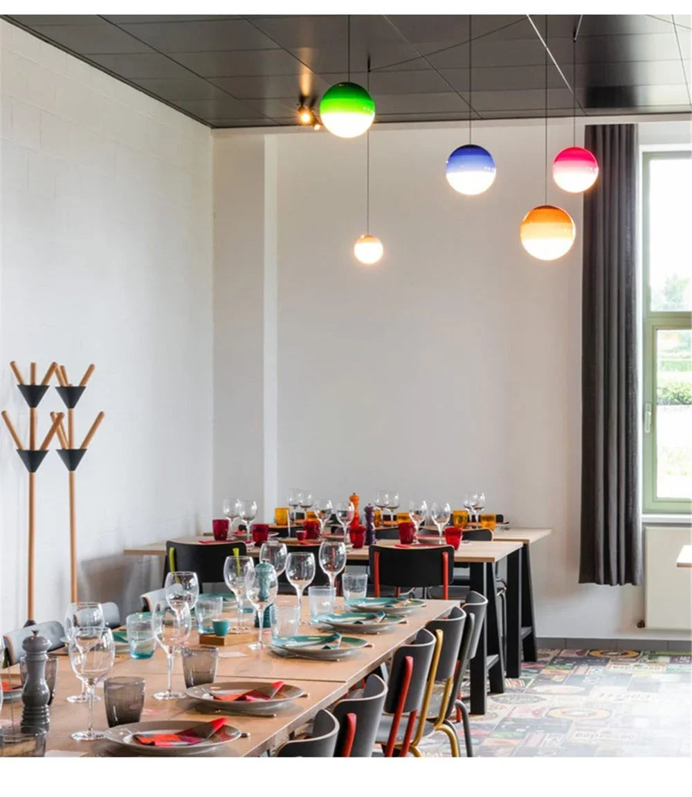 Gradient Glass Dome Pendant Light