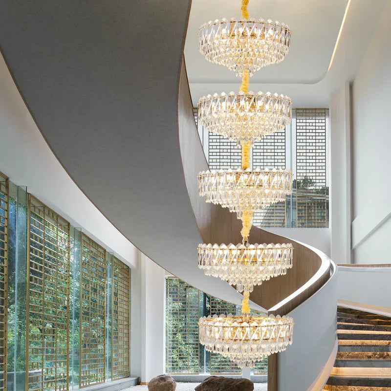Decorbites™ Kristall-Duplex-Kronleuchter: Neues Lichtluxus Post-Modernes Hallenbeleuchtung für hohes Wohnzimmer