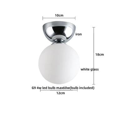 DecorBites™ Glass Iron LED Ceiling Light - Modern Nordic Style Lighting Fixtures