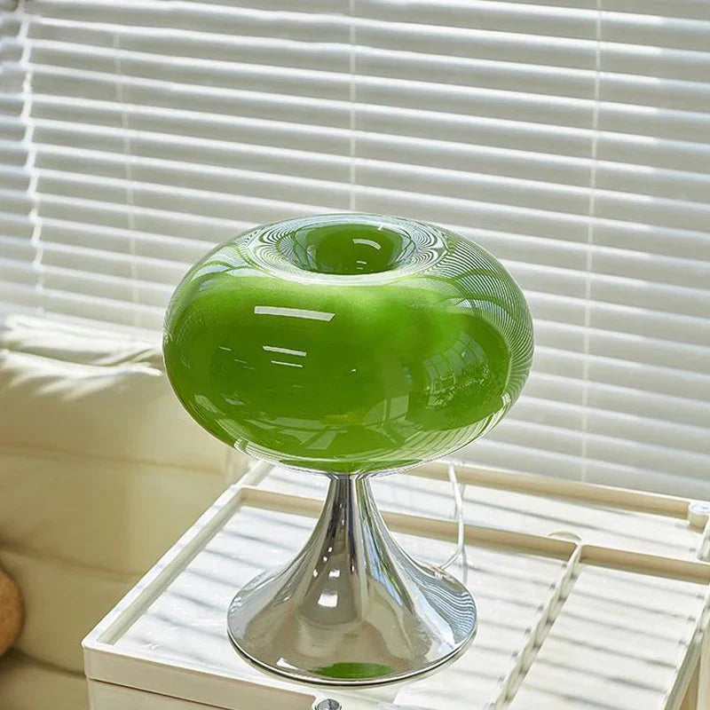 DecorBites™ Glass Table Lamp Bauhaus Design for Cozy Living Space