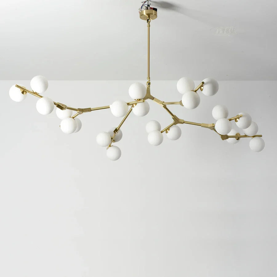 DecorBites™ Glass Balls LED Pendant Lights: Modern Branches Style Chandeliers for Living Room