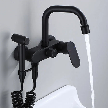 Decorbites™ Duale Loch Küchenmischtapfen Schwarz Messing Chrom Küchenarmatur