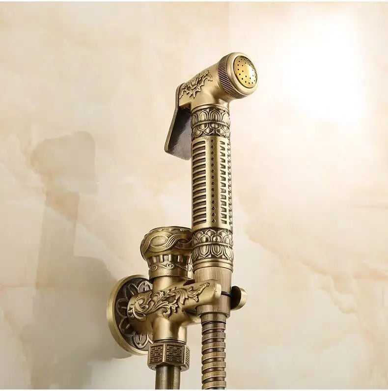 Gold Brass Bidet Set
