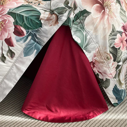 Decorbites™ Ägyptische Baumwoll-Blumen-Bettwäsche-Set, Luxus 1000TC Daunendeckelbezug, Laken, Kissenbezüge