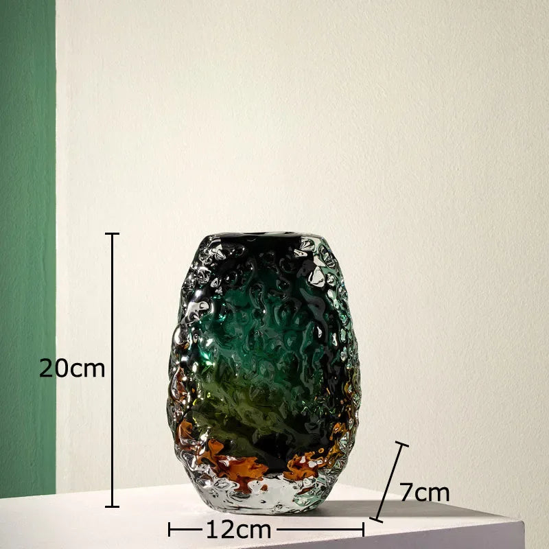 Decorbites™ Deep Green Glass Vase: Elegante Hydroponik-Blüten Tischdekoration