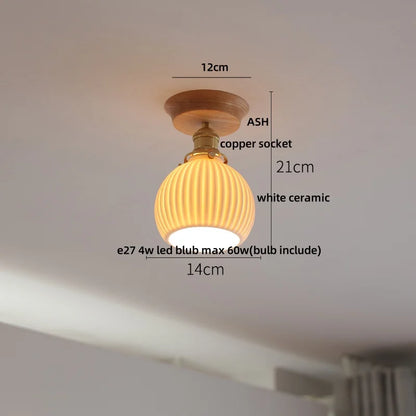 DecorBites™ Clear Glass LED Ceiling Lamp Copper Socket Modern Nordic Style Lighting