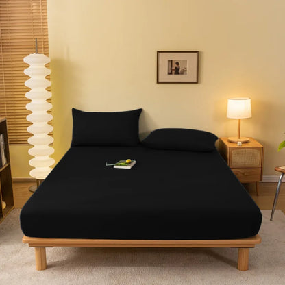 DecorBites™ Cozy Solid Color Fitted Sheet - All Seasons Mattress Cover