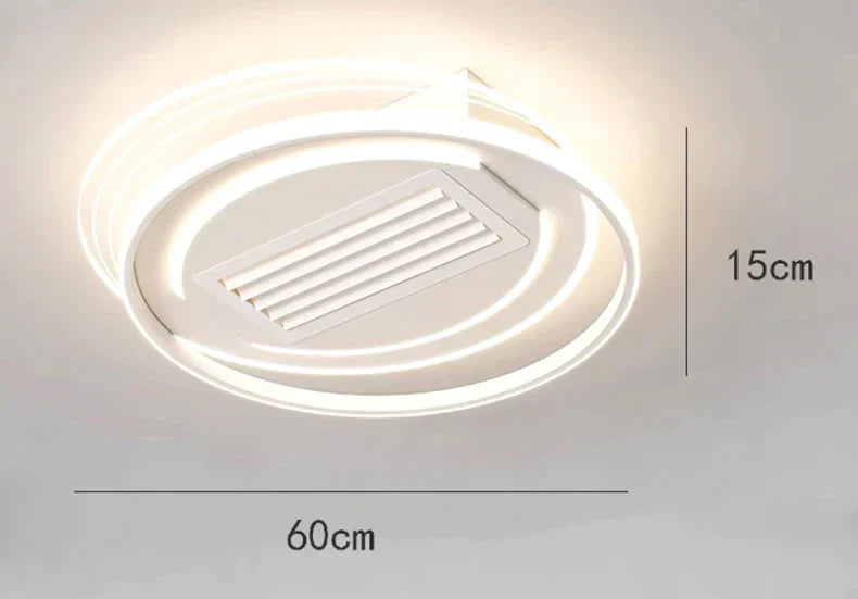 Bladeless LED Ceiling Fan Remote Kids Room