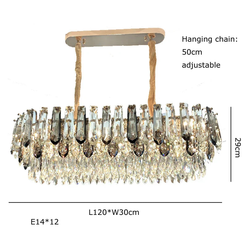 DecorBites™ Crystal Modern Pendant Light: Luxury Indoor Fixture for Home Decor