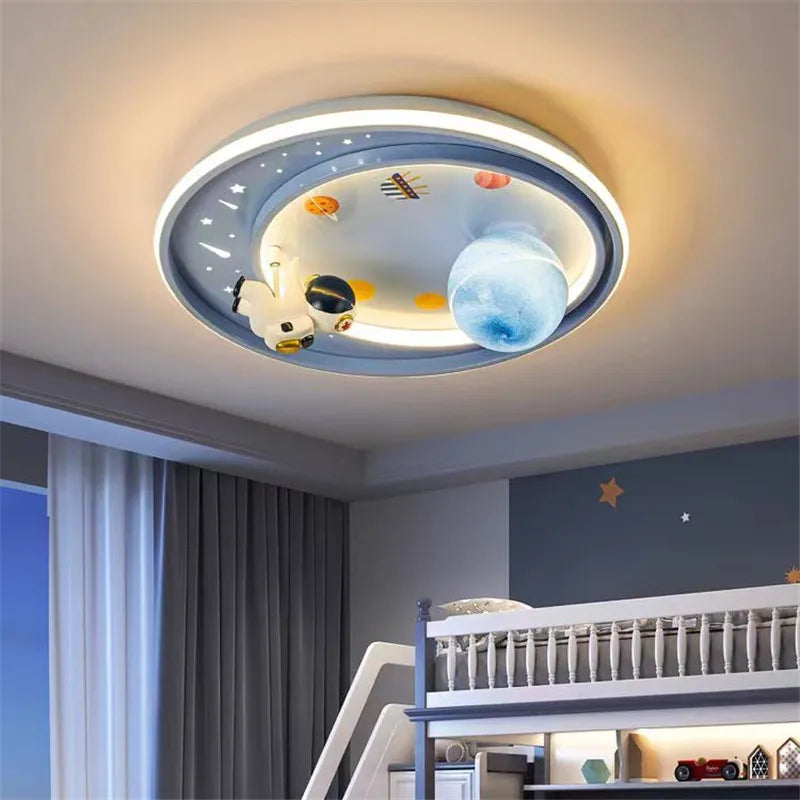Blue Pink Moon Ceiling Light