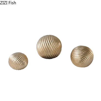Decorbites™ Golden Wave Ball Desk Ornament, abstrakte Kunstskulptur für die Raumästhetik