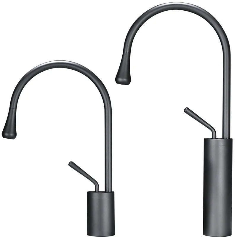 Decorbites™ Gebürsteter Gold Waschbeckenarmatur Heiß Kalt Schwarz Spüle Küche Schwenkbar Wasserhahn
