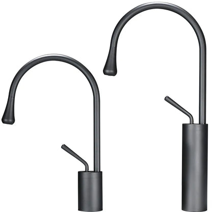 Decorbites™ Gebürsteter Gold Waschbeckenarmatur Heiß Kalt Schwarz Spüle Küche Schwenkbar Wasserhahn