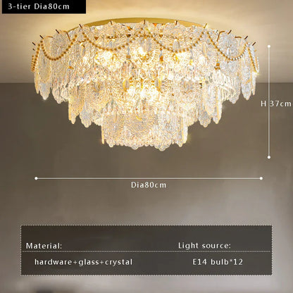 Decorbites™ Gold Perlenanhänger-Kronleuchter – Dekoration für Wohnzimmer & Schlafzimmer