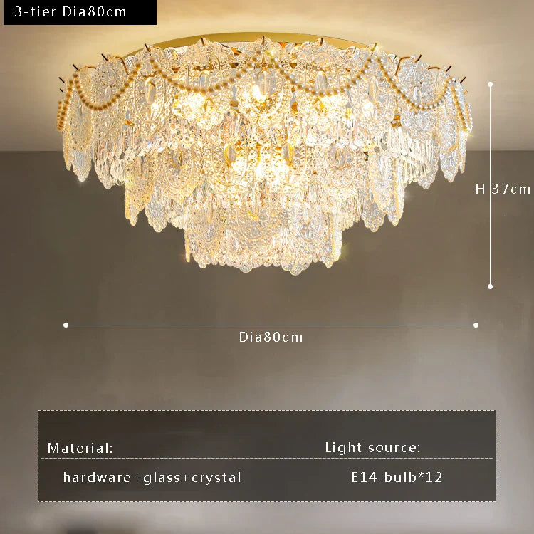 Decorbites™ Gold-Glas-Deckenleuchter - Modernes Vintage-Wohnzimmerbeleuchtung