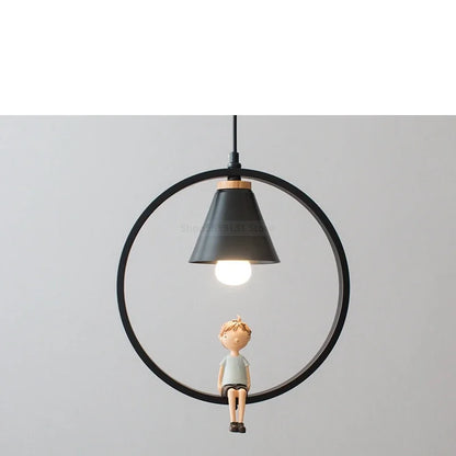 Decorbites™ Eisenring-Anhängerleuchten Kinder-Schlafzimmer Hängelampen LED-Vogelarmaturen