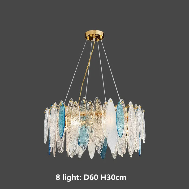 DecorBites™ Gold Metal Chain LED Pendant Lights for Modern Luxury Living Room