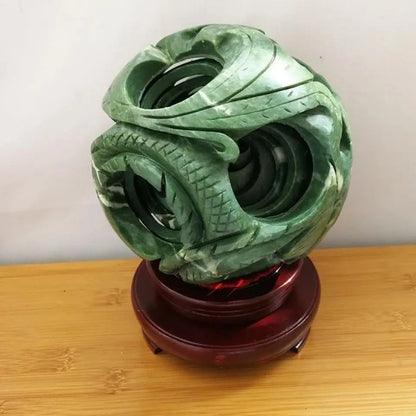 Decorbites™ Jade & Stein Drache Phönix Ball Set Feng Shui Dekoration