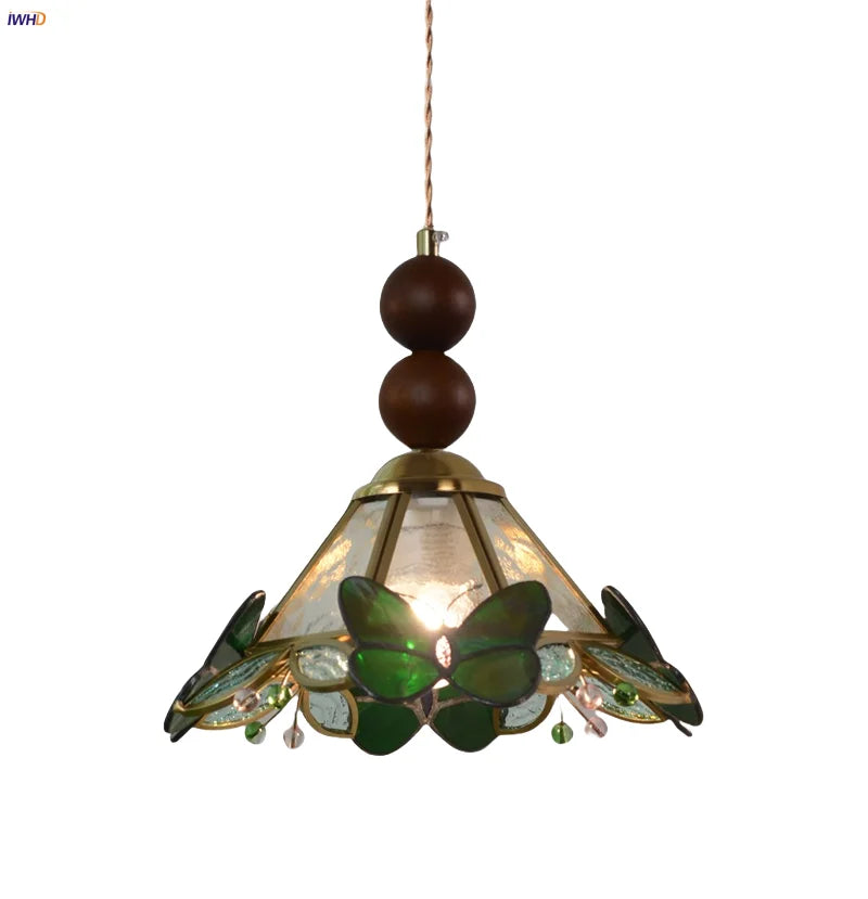 Decorbites™ Klar-Glas-LED-Pendantleuchte Tiffany-Schmetterling Hängelampe
