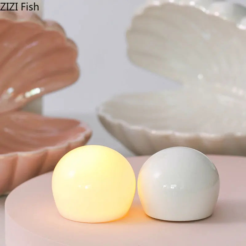 Decorbites™ Traumpalperlen-Keramiklampe Schreibtischdekoration Moderne Heimdekoration Ornamente Muschelaufbewahrungsbox