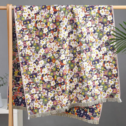 Decorbites™ Land Blumen Baumwoll-Badhandtuch