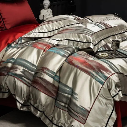 Decorbites™ Luxus-Brokat-Jacquard-Bettwäsche-Set mit ägyptischer Baumwolle und Stickerei