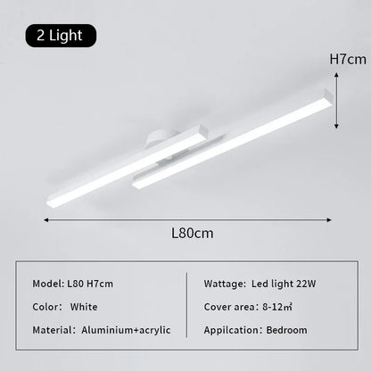 DecorBites™ Linear LED Ceiling Lamp for Living Room Bedroom Lighting Fixtures