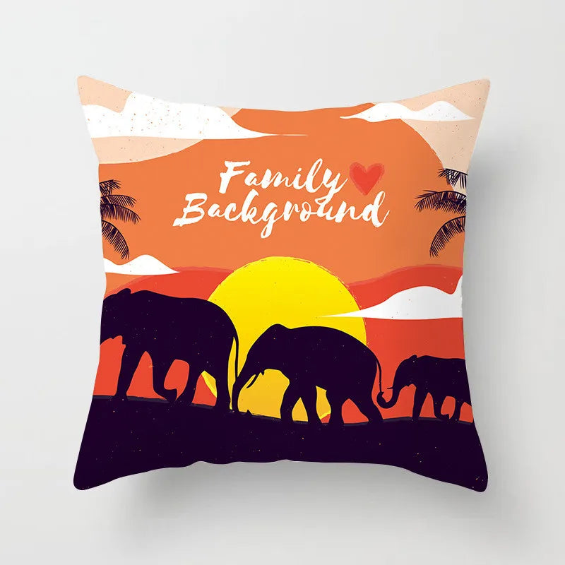 DecorBites™ Geometric Square Pillowcase Ethnic Retro Sofa Pillow Cover 45x45cm Home Decor