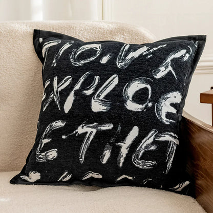 DecorBites™ Geometric Jacquard Cushion Cover 45*45 Modern Design Sense Pillowcase