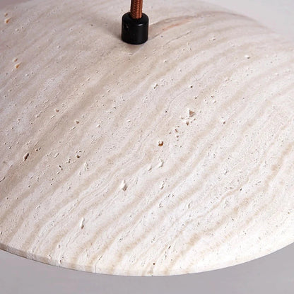 DecorBites™ Cream Stone Wood Chandelier: Danish Style Bedroom Pendant Lamp for Natural Atmosphere