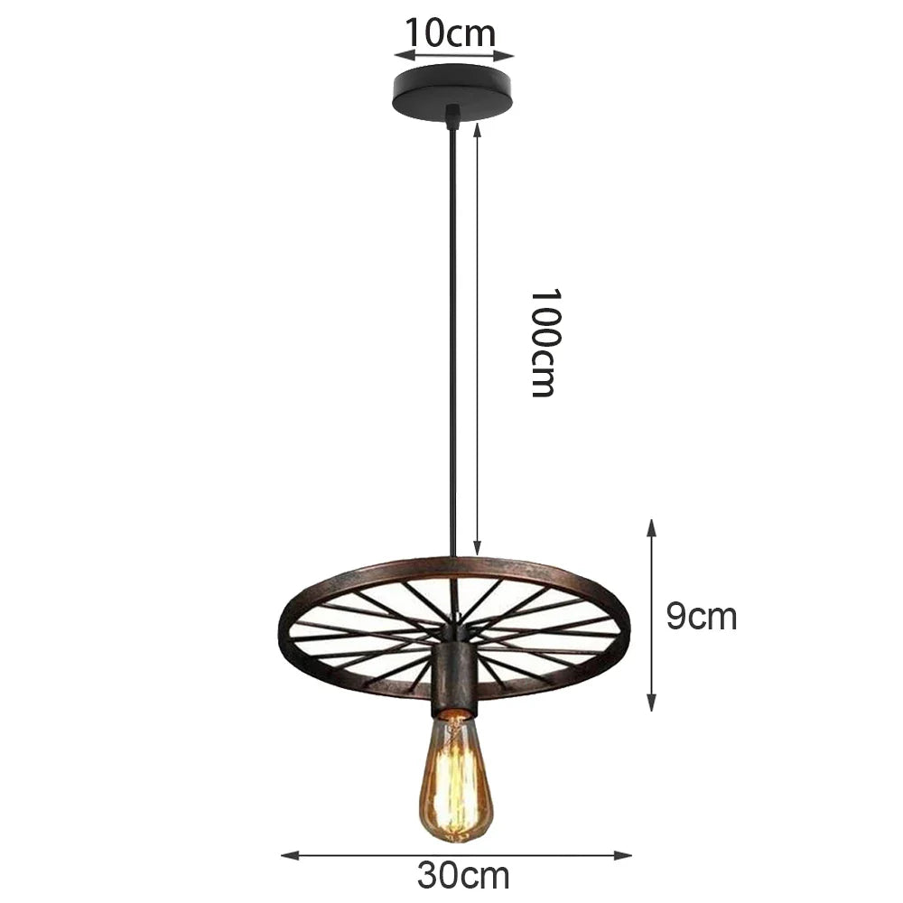 Industrial Vintage Black Iron Pendant Light