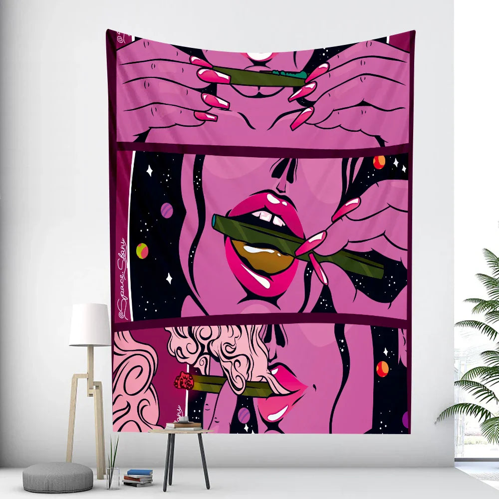 DecorBites™ Abstract Woman Tarot Card Tapestry Wall Hanging for Boho Room Decor
