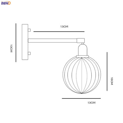 Decorbites™ Glas-Kugeln-Wandleuchte Moderne Nordische Wandleuchte für Schlafzimmer-Spiegel