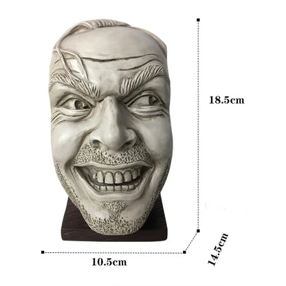 Decorbites™ Johnny-Statue Bücherregal-Buchstütze Lustiges-Gesicht Heimdekoration Schreibtisch-Ornament