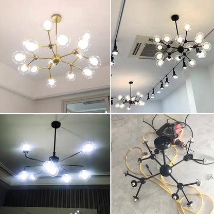 DecorBites™ Glass Ball Pendant Chandelier for Living Room Bedroom Dining Room